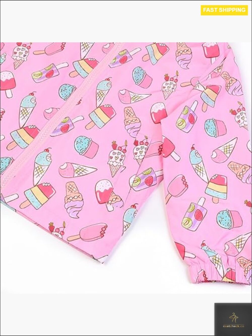 Toddler Girls Rain Jacket Waterproof Hoodie Windbreaker Lightweight Zip Closure - Picture 5 of 5